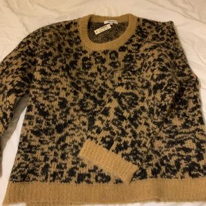 Madewell Crewneck Sweater in Leopard